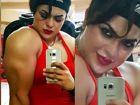 Shirin Nobahari, a bodybuilder in Iran, was arrested by police because her selfies were slammed as “nudes.” (Instagram)