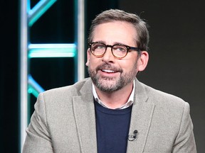 Executive Producer Steve Carell speaks onstage during TBS's Angie Tribeca panel as part of the Turner Networks portion of This is Cable Television Critics Association Winter Tour at Langham Hotel on January 7, 2016 in Pasadena, California. (Photo by Frederick M. Brown/Getty Images)