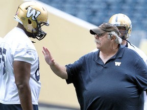The Bombers have found a replacement for offensive line coach Bob Wylie who left the Winnipeg Blue Bombers for a job with the Cleveland Browns. (Winnipeg Sun file photo)