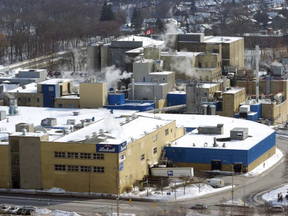 The Labatt brewery in London, Ont., is getting government help to upgrade its water-cooling and air-drying systems, and for an energy audit. (Morris Lamont, Postmedia)