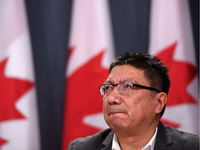 On Jan, 19, 2016, Nishnawbe Aski Nation Grand Chief Alvin Fiddler takes part in a press conference to address the First Nation suicide crisis. Exactly one year later, he told a news conference: 'More lives are being lost and it is clear that the current piecemeal approach to suicide isn’t working.' (Sean Kilpatrick, The Canadian Press)
