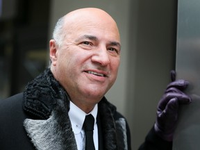 Kevin O'Leary walks along John St. in Toronto on Wednesday. O'Leary has formally announced he is running for the leadership of the federal Conservative Party. (Veronica Henri/Postmedia Network)