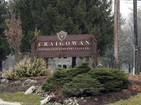 Craigowan Golf and Country Club in Woodstock, Ont. will have a special shareholder meeting Jan. 23 to decide if the club will be sold. According to club financial reports, Craigowan has seen declining revenue for multiple years. (Greg Colgan/Woodstock Sentinel-Review)