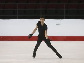Nam Nguyen practices during the National Skating Championships at TD Place in Ottawa Ontario Thursday January 19, 2017.