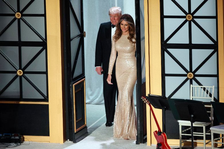 Melania Trump Dazzles In Sky-blue; A Look At The First Lady's Inaugural ...