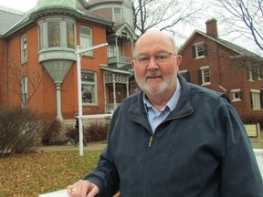 Wayne Wager, chairperson of the Sarnia Heritage Committee, stands on Friday January 20, 2017 outside the Lawrence House in Sarnia, Ont. A campaign to raise money to complete restoration and maintenance work on the downtown building is just $1,800 away from reaching its goal. Paul Morden/Sarnia Observer/Postmedia Network