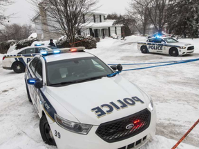 Gatineau Police are investigating a homicide at a home at 171 Cite-des-Jeunes Blvd. on Wednesday. (Errol McGihon, Postmdia)