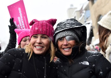 Chelsea Handler during the Women's March on Main Street Park City on January 21, 2017 in Park City, Utah.  (Photo by Michael Loccisano/Getty Images)