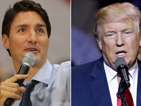 Prime Minister Justin Trudeau, left, and U.S. President Donald Trump. (The Canadian Press and The Associated Press file photos)