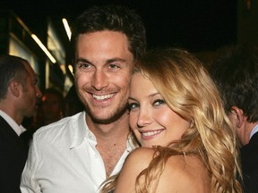 Actors Oliver Hudson and his sister Kate Hudson pose at the afterparty for the premiere of Universal Picture's 'The Skeleton Key' at the Universal Studio Tour on August 2, 2005 in Los Angeles, California. (Kevin Winter/Getty Images)