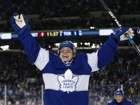 Maple Leafs forward Mitch Marner led all rookies with 27 assists heading into Saturday night’s action. Only 16 players across the National Hockey League had more. (Jack Boland/Toronto Sun)