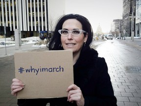 Edmonton organizer Michelle Brewer was one of hundreds of Canadians who travelled to Washington, D.C., on Saturday to take part in the Women's March following the inauguration of Donald Trump.