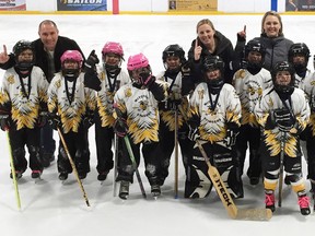 The U9 Stingers took first place at a ringette tournament in Burlington Jan. 8. SUBMITTED