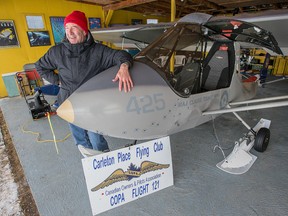 Claude Roy is an ultralight flying instructor, seen here with his ultralight plane at the Carleton Place Airport. The airfield, located just outside of town, is up for sale by owners Malcom and Allison Horton.