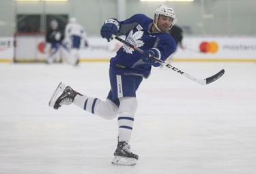 Toronto Maple Leafs Nazem Kadri C (43)  at practice as they prepare for their game Wednesday night in Detroit in Toronto on Tuesday January 24, 2017. Jack Boland/Toronto Sun/Postmedia Network