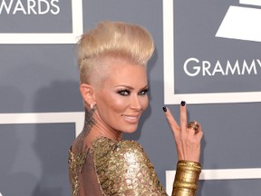 Jenna Jameson arrives at the 55th Annual GRAMMY Awards at Staples Center on February 10, 2013 in Los Angeles, California. (Photo by Jason Merritt/Getty Images)