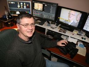 Jason Miller/The Intelligencer
Doug Knutson, pictured here inside his Belleville editing studio, will have two films screening at this year’s Downtown Belleville DocFest.