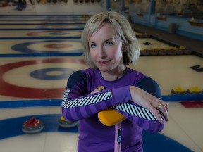 Avonair Curling Club's Chana Martineau is competing in the Alberta Scotties in St. Albert this week while wearing a ring that belonged to her mother, a former curler who passed away on Dec. 31, 2016. (Shaughn Butts)