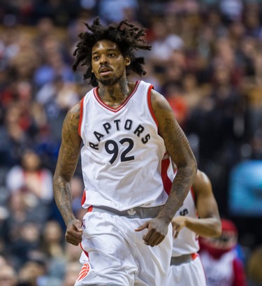 Toronto Raptors Lucas Nogueira during 1st half action against the San Antonio Spurs at the Air Canada Centre in Toronto, Ont. on Tuesday January 24, 2017. Ernest Doroszuk/Toronto Sun/Postmedia Network