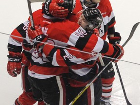 The Ottawa 67's beat the Kingston Frontenacs 5-4 in a game that was decided in the 14th round of the shootout in Ottawa Wednesday night. (Julia McKay/Whig-Standard file photo)