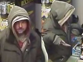 Suspect in a Jan. 9 convenience store robbery on Rideau Street. POLICE HANDOUT