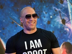 Vin Diesel attends the European premiere of the film, Guardians of the Galaxy in central London on July 24, 2014. (CARL COURT/AFP/Getty Images)