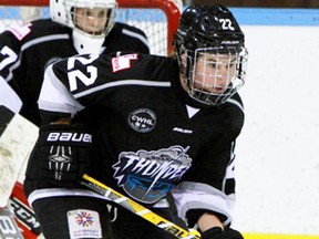 Picton native Jess Jones of the Brampton Thunder is the leading scorer in the CWHL. (Jess Bazal/CWHL)