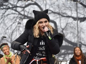 Madonna performs onstage during the Women's March on Washington on January 21, 2017 in Washington, DC. (Photo by Theo Wargo/Getty Images)