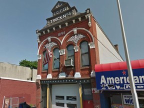 The Jersey City, New Jersey firehouse was broken into while firefighters were saving a life. (Google Maps image)