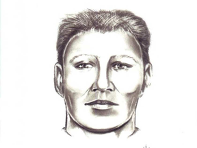 A composite sketch Alberta RCMP released of a suspect in a luring investigation in Canmore. Benjamin Danby, 22, was arrested and charged.