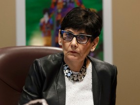 Edmonton Catholic Schools Superintendent Joan Carr is seen during a school board session held regarding her contract at the board's offices in Edmonton on Friday, January 27, 2017. Ian Kucerak / Postmedia