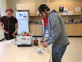 Students at the Conseil scolaire catholique du Nouvel-Ontario’s École secondaire Carrefour Options+ program had the opportunity to apply the elements taught in the classroom and work in the kitchen. Supplied photo