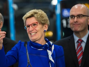 Premier Kathleen Wynne puts the brakes on tolls and pledges gas tax money to Toronto at a press conference in Richmond Hill on Friday, January 27, 2017. (Craig Robertson/Toronto Sun)