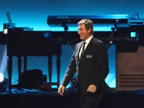 Former NHL player Wayne Gretzky walks on stage during the NHL 100 as part of the 2017 NHL All-Star Weekend at the Microsoft Theater on Jan. 27, 2017 in Los Angeles. (Bruce Bennett/Getty Images)