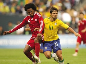 Canada's Julian de Guzman during a friendly against Brazil in Seattle, Washington.