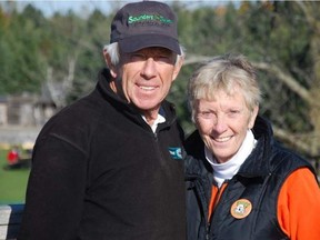 Bill and Anne Saunders at the Farm in 2009