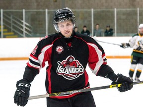 Gananoque Islanders centre Tyson O'Toole, who scored twice as the Islanders downed the Campbellford Rebels in Gananoque in a Provincial Junior Hockey League game on Sunday night, has the rare distinction of being involved in two games where a team has collected more than 100 shots on goal. On Sunday, Gan outshot the Rebels 102-20, and on Feb. 6, 2015, O'Toole's Deseronto Storm were outshot 102-25 by the Port Hope Panthers in a 7-0 loss. (The Whig-Standard)