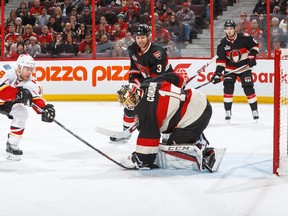 Supersub goalie Mike Condon will mark his 25th appearance this season when the Sens face the Panthers. (Getty Images)