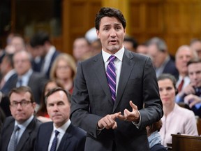 Prime Minister Justin Trudeau answer a question during Question Period in the House of Commons in Ottawa, Tuesday, Jan.31, 2017. (THE CANADIAN PRESS/Adrian Wyld)