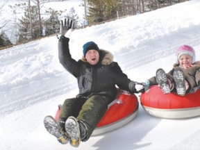 Winter fun at Chicopee Tube Park in Kitchener includes tubing. (Chicopee photo)