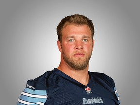 Canadian offensive lineman Chris Van Zeyl signed a three-year deal yesterday to stay with the Argos. (CFL handout photo)