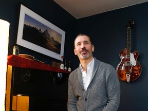 Musician Royal Wood inside his studio at his farm in Selwyn Township. Clifford Skarstedt/Peterborough Examiner/Postmedia Network