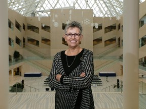 Candice Stasynec at Edmonton City Hall on January 31, 2017, her last day as an employee for the City of Edmonton, where she worked for 39 years.
