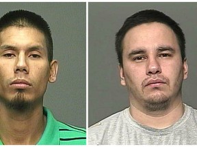 Ryan Ralph Flett (left) and Luke Blair Moar (right) were arrested Wednesday. (Winnipeg police handout)