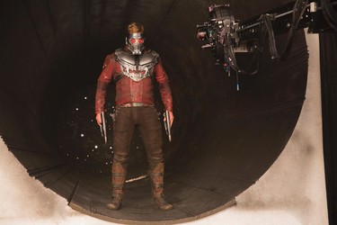 Chris Pratt's Star-Lord on the set of Marvel's Guardians Of The Galaxy Vol. 2 (Marvel Studios)