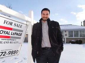 Sam Abouzeid a real estate sales representative with Royal LePage Triland says it's still a sellers market in London on Thursday. (MIKE HENSEN, The London Free Press)