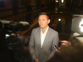 Provincial Conservative leader Patrick Brown has denounced comments made by Liberal cabinet minister Liz Sandals on Thursday, Feb. 2, in which she brushed off questions about what average GO Train riders should think of salary hikes to the province's top public executives. (JACK BOLAND/TORONTO SUN)