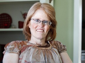 Portrait of Brenda Currey Lewis, the author of A Twisted Fate: My Life With Dystonia, taken at her home in Edmonton, Alta