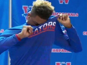 Levi Jones trolls two NCAA schools, including University of Florida, on National Signing Day (screen grab)