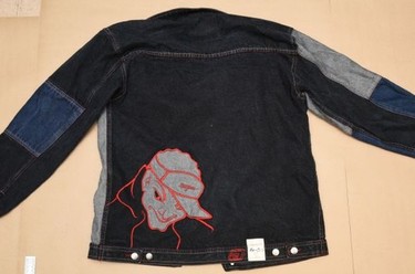 Exco Jeans jacket discarded by suspect in bank robbery investigation. (Supplied/Toronto Police)